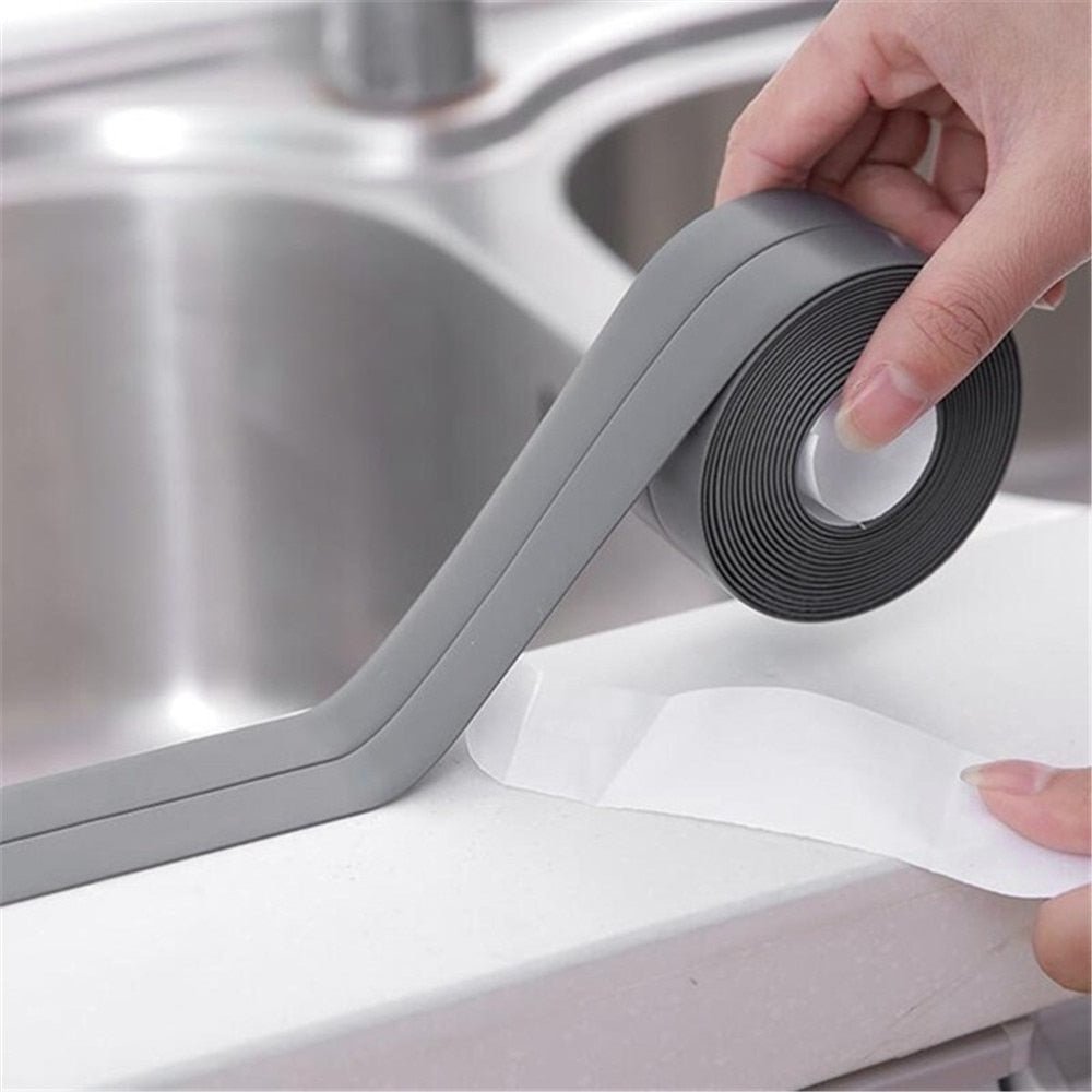 3.2mx22mm Bathroom Shower Sink Bath Sealing Strip Tape White PVC Self Adhesive Waterproof Wall Sticker For Bathroom Kitchen - Lozenza