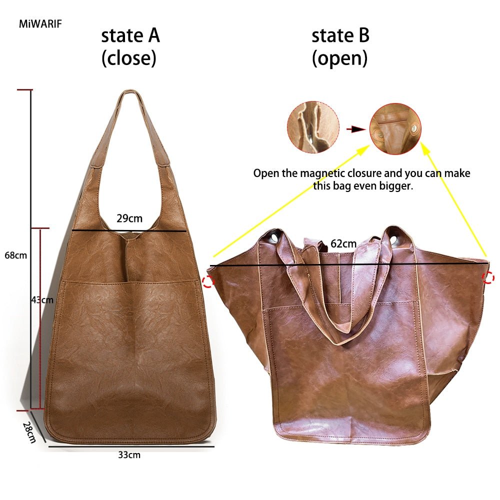 Leather Bag™️ | Übergroße Lederhandtaschen - Lozenza